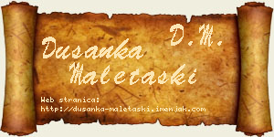 Dušanka Maletaški vizit kartica